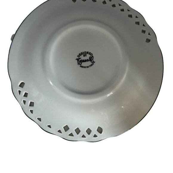 Brunelli Italy Tiffany Victorian Lattice Edge Dinner Plate 11.5 Gooseberry Fruit - Picture 10 of 14